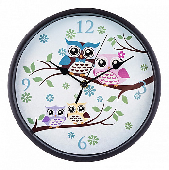 Настенные часы (25 см) Совята 220-320