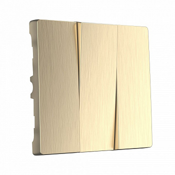 Клавиша для выключателя трехклавишного Werkel  WL10-SW-3G-CP (шампань рифленый)