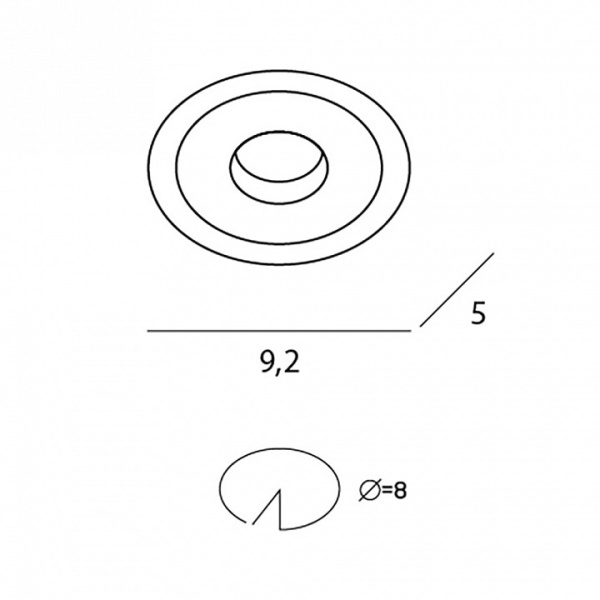 Встраиваемый светильник Maxlight Plazma H0089
