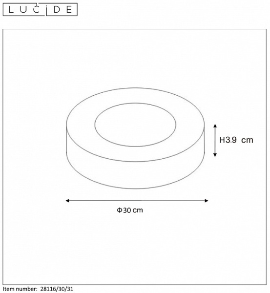 Накладной светильник Lucide Brice-Led 28116/30/31