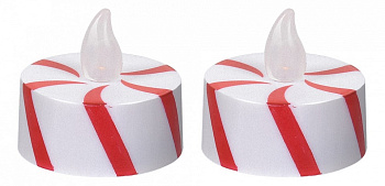 Набор из 2 свечей светодиодных (4х3.8 см) Леденец 55048