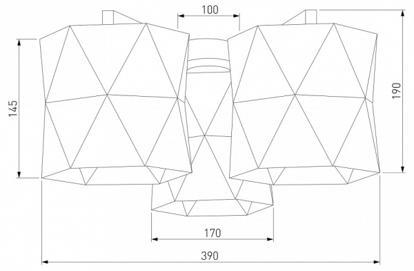 Потолочная люстра TK Lighting Siro 1042 Siro Black Gold