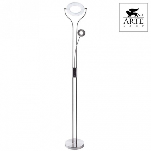 Торшер с подсветкой Arte Lamp Duetto led A5904PN-2SS