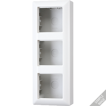 JUNG AS 500 Бежевая Коробка 3-ая для накладного монтажа