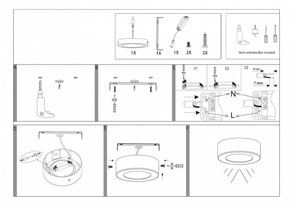 Накладной светильник Eglo ПРОМО Fueva 1 94523